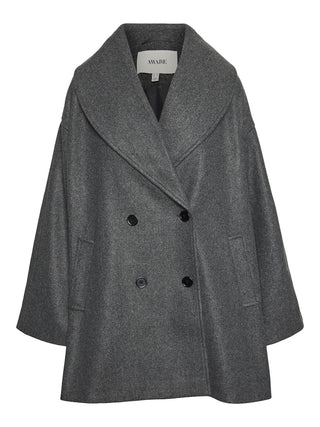 Γυναικείο παλτό VMLONDYN LS COAT VMA VERO MODA 10310000 Dark Grey Melange W24/25