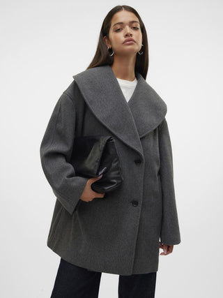 Γυναικείο παλτό VMLONDYN LS COAT VMA VERO MODA 10310000 Dark Grey Melange W24/25