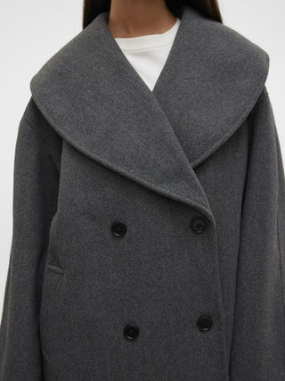 Γυναικείο παλτό VMLONDYN LS COAT VMA VERO MODA 10310000 Dark Grey Melange W24/25