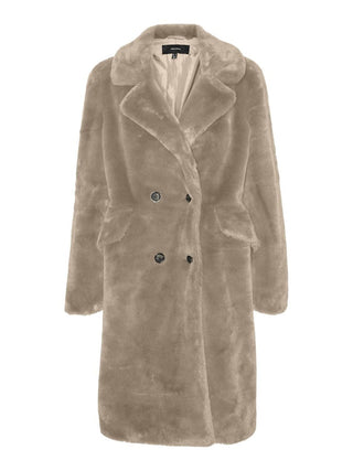 Γυναικεία γούνα VMSONJAELLY LONG FAKE FUR COAT GA BOOS VERO MODA 10310298 Silver Mink W24/25