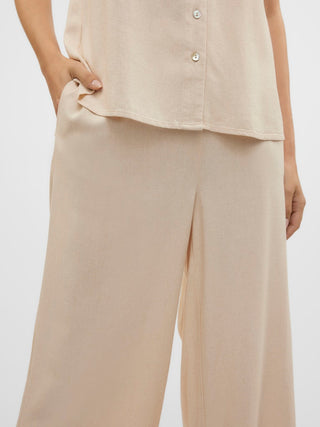 Γυναικεία παντελόνα VMMYMILO H/W CULOTTE PANT WVN GA Vero Moda 10321626 Oatmeal SS25