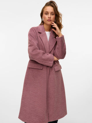 Γυναικείο παλτό VMLELEA LONG COAT Vero Moda 10333692 Rose Brown W25/26