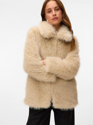 Γυναικεία γούνα VMGLORIA JACKET Vero Moda 10333912 Oatmeal W25/26