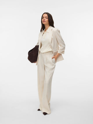 Γυναικείο παντελόνι VMSTEFFI MW WIDE DAD PANT Vero Moda 10340465 Birch SS26