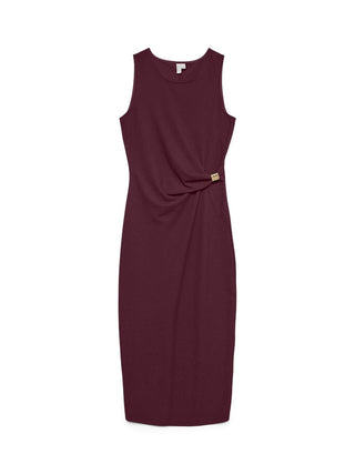 Γυναικείο φόρεμα VMHOSANNA S/L 7/8 DRESS JRS BTQ GA Vero Moda 10337644 Winetasting W25/26