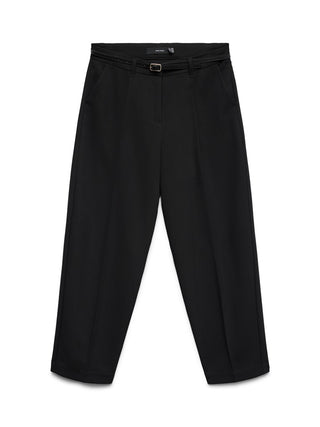 Γυναικείο παντελόνι VMELMA MW BARREL BELT ANKLE PANT VERO MODA 10340506 BLACK NOOS W26/27