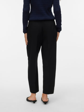 Γυναικείο παντελόνι VMELMA MW BARREL BELT ANKLE PANT VERO MODA 10340506 BLACK NOOS W26/27