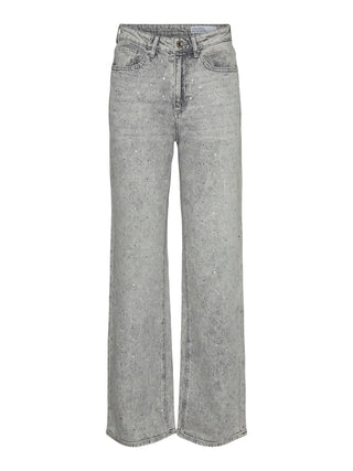 Γυναικείο τζιν Wide Leg Fit 79% Cotton, 20% Recycled Cotton, 1% Elastane VMTESSA HR WIDE JEANS RHINES RA207 GA VERO MODA 10316541 Medium Grey Denim W24/25