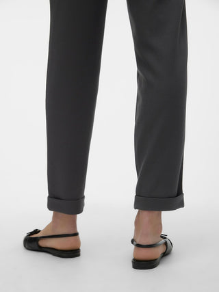 Γυναικείο παντελόνι VMMAYA MW LOOSE SOLID PANT VERO MODA 10225280 Grey Pinstripe NOOS W 23/24