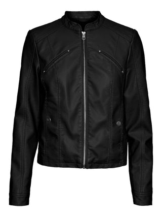 Γυναικείο Biker Jacket VMFAVODONA COATED JACKET VERO MODA 10288555 Black NOOS W 23/24