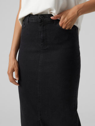 Γυναικεία φούστα VMLINA HR 7/8 DENIM SKIRT VERO MODA 10300188 Black Denim W 23/24