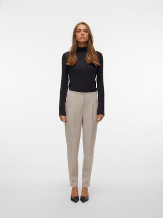 Γυναικείο παντελόνι VMLINA HW TAPERED PANT Vero Moda 10309140 Silver Cloud NOOS W24/25