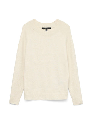 Γυναικεία πλεκτή μπλούζα VMDOFFY LS O-NECK BLOUSE GA Vero Moda 10201022 Birch MELANGE NOOS W25/26