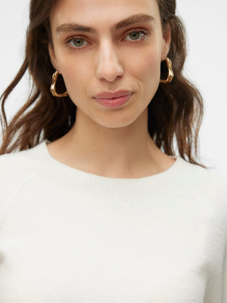 Γυναικεία πλεκτή μπλούζα VMDOFFY LS O-NECK BLOUSE GA Vero Moda 10201022 Snow White NOOS W25/26