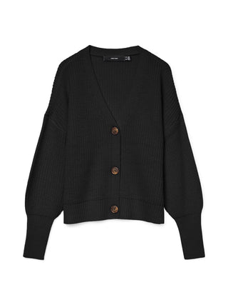 Γυναικεία ζακέτα πλεκτή VMLEA LS V-NECK CUFF CARDIGAN Vero Moda 10249632 Black NOOS W25/26