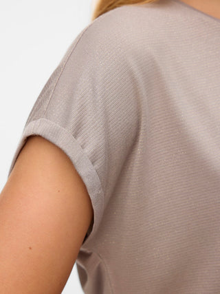 Γυναικείο t-shirt VMLAVA GLITTER SS TOP STRIPE GA JRS Vero Moda 10250488 Moon Rock NOOS SS25