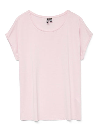 Γυναικείο t-shirt VMLAVA GLITTER SS TOP STRIPE GA JRS Vero Moda 10250488 Pink-A-Boo NOOS SS25