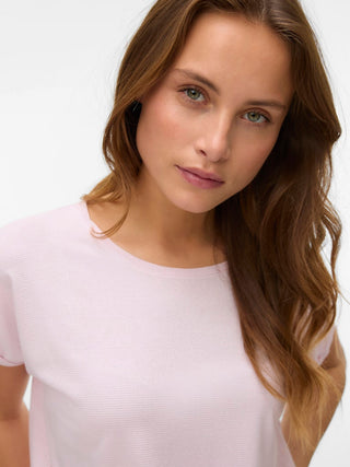 Γυναικείο t-shirt VMLAVA GLITTER SS TOP STRIPE GA JRS Vero Moda 10250488 Pink-A-Boo NOOS SS25