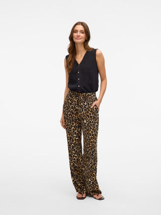 Γυναικεία παντελόνα VMJESMILO HW WIDE PANTS WVN GA Vero Moda 10287363 Tigers Eye NOOS SS25