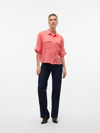 Γυναικείο πουκάμισο VMFABIANA 3/4 SHIRT VMA Vero Moda 10292861 Tea Rose NOOS SS25