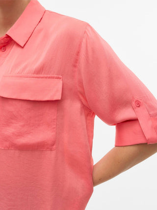 Γυναικείο πουκάμισο VMFABIANA 3/4 SHIRT VMA Vero Moda 10292861 Tea Rose NOOS SS25