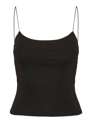 Γυναικείο top Tight Fit 95% Cotton , 5% Elastane VMCAM SHORT SINGLET JRS VERO MODA 10306890 Black NOOS S 24