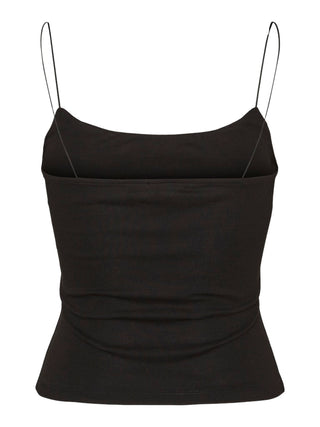 Γυναικείο top Tight Fit 95% Cotton , 5% Elastane VMCAM SHORT SINGLET JRS VERO MODA 10306890 Black NOOS S 24