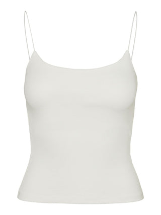 Γυναικείο top Tight Fit 95% Cotton , 5% Elastane VMCAM SHORT SINGLET JRS VERO MODA 10306890 Snow White NOOS S 24