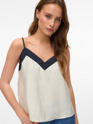 Γυναικείο top VMDENISE SINGLET TOP WVN BTQ GA Vero Moda 10329790 Birch SS25