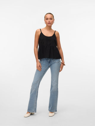 Γυναικείο top VMPRETTY SINGLET TOP WVN GA Vero Moda 10327662 Black SS25