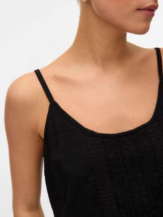 Γυναικείο top VMPRETTY SINGLET TOP WVN GA Vero Moda 10327662 Black SS25