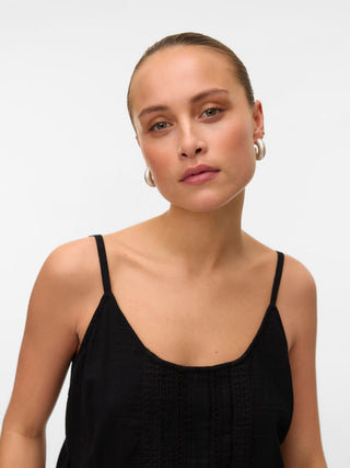 Γυναικείο top VMPRETTY SINGLET TOP WVN GA Vero Moda 10327662 Black SS25