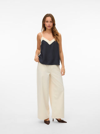 Γυναικείο top VMDENISE SINGLET TOP WVN BTQ GA Vero Moda 10329790 Black SS25