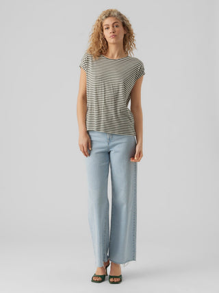 Γυναικεία μπλούζα κοντομάνικη VMAVA SS TOP STRIPE JRS VERO MODA 10284469 LAUREL WREATH NOOS SS26