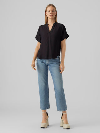 Γυναικεία μπλούζα κοντομάνικη VMBEAUTY SS TOP WVN GA VERO MODA 10279697 BLACK NOOS SS26