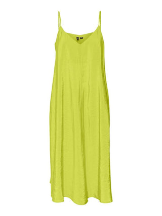 Γυναικείο φόρεμα VMQUEENY CALF SINGLET DREES VERO MODA 10290453 Limeade S23