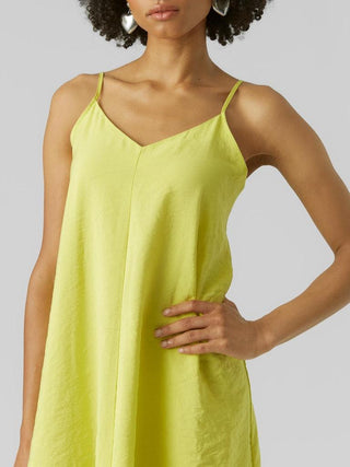 Γυναικείο φόρεμα VMQUEENY CALF SINGLET DREES VERO MODA 10290453 Limeade S23