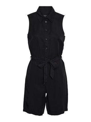 Γυναικείο ολόσωμο σορτς Regular Fit 100% TENCEL™ Lyocell VMBREE SL TWO POCKET BERMUDA PLAYSUIT GA VERO MODA 10304914 Black Denim S 24