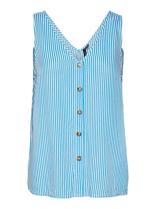 Γυναικείο top Regular Fit 100% Viscose VMBUMPY SL TOP WVN GA VERO MODA 10286474 Ibiza Blue S 24