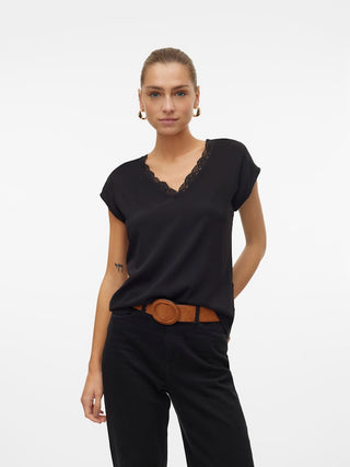Γυναικείο top VMBELLA SL LACE TOP WVN VERO MODA 10306060 BLACK NOOS SS26