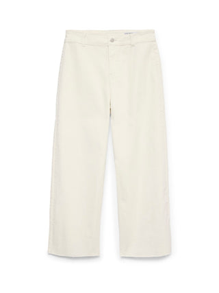 Γυναικεία παντελόνα VMWILD KAYLA HR 7/8 WIDE PANT 10307837 SNOW WHITE SS26