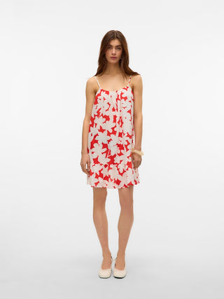 Γυναικείο φόρεμα VMDICTHE SHORT SINGLET DRESS WVN GA Vero Moda 10323634 Fiery Red SS25
