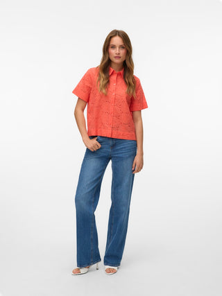 Γυναικείο πουκάμισο κοντομάνικο VMHAY NEW SS SHIRT WVN Vero Moda 10324269 Dubarry SS25