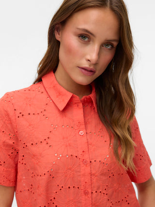 Γυναικείο πουκάμισο κοντομάνικο VMHAY NEW SS SHIRT WVN Vero Moda 10324269 Dubarry SS25