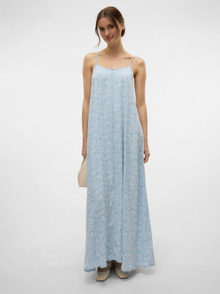 Γυναικείο φόρεμα VMHARPER SL STRAP MAXI TENCEL DRESS GA Vero Moda 10283677 Light Blue Denim SS25
