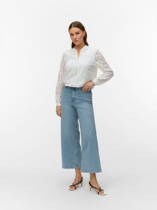 Γυναικείο μπουφάν VMHONEY LACE BOMBER JACKET WVN GA VERO MODA 10319307 SNOW WHITE SS26