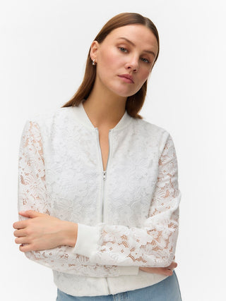 Γυναικείο μπουφάν VMHONEY LACE BOMBER JACKET WVN GA VERO MODA 10319307 SNOW WHITE SS26