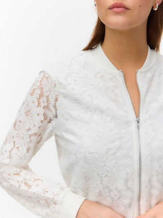 Γυναικείο μπουφάν VMHONEY LACE BOMBER JACKET WVN GA VERO MODA 10319307 SNOW WHITE SS26