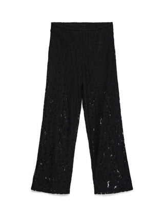 Γυναικεία παντελόνα VMHONEY LACE NW LOOSE PANTS WVN GA VERO MODA 10330061 BLACK SS26