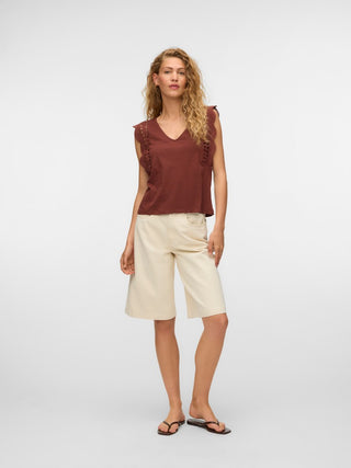 Γυναικείο top VMGABBY SL V-NECK TOP JRS GA VERO MODA 10339862 ANDORRA SS26